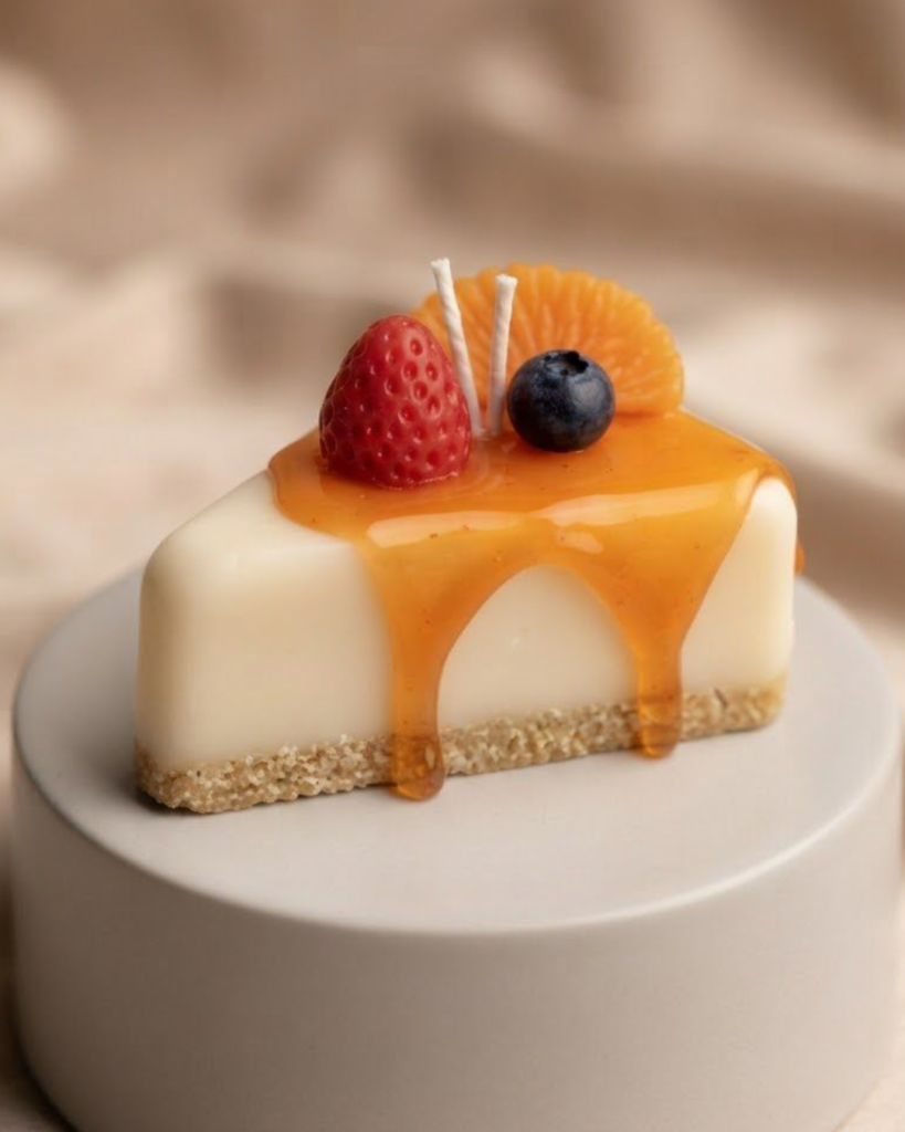 Vela Artesanal Rebanada Cheesecake De Frutas Cera De Soya ANAVRIN 819x1024