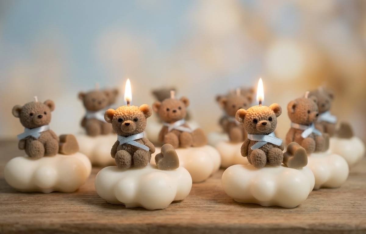 Velas Decorativas Ositos Nube Anavrin